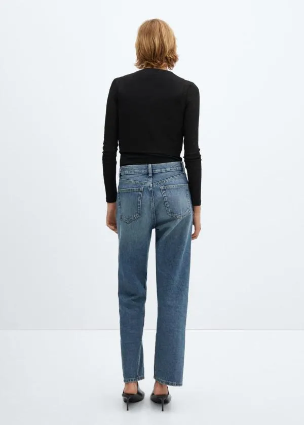 Blugi Mango EU 38 | Albastru, Lungi, Talie înaltă, Wide Leg fit, Denim - Image 3