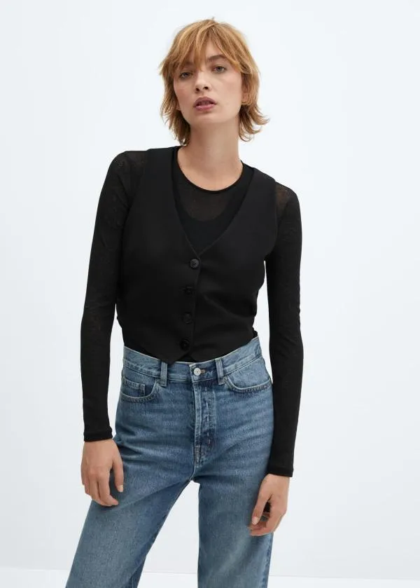 Blugi Mango EU 38 | Albastru, Lungi, Talie înaltă, Wide Leg fit, Denim - Image 4