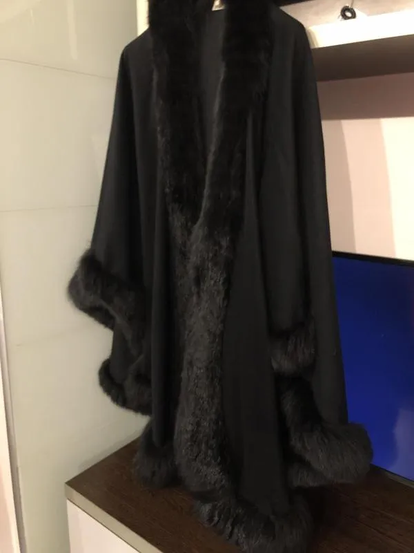 Capă Acne Studios XL | Negru, Fără glugă, Cașmir - Image 4