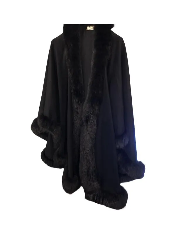 Capă Acne Studios XL | Negru, Fără glugă, Cașmir