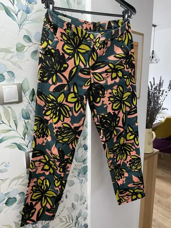 Pantaloni Max Mara S | Multicolor, Lungi, Tapered (Conici) fit, Floral & Tropical - Image 2