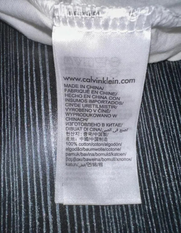 Tricou Calvin Klein EU 38 | Alb, Normal, Mânecă scurtă, Logo, Bumbac - Image 6