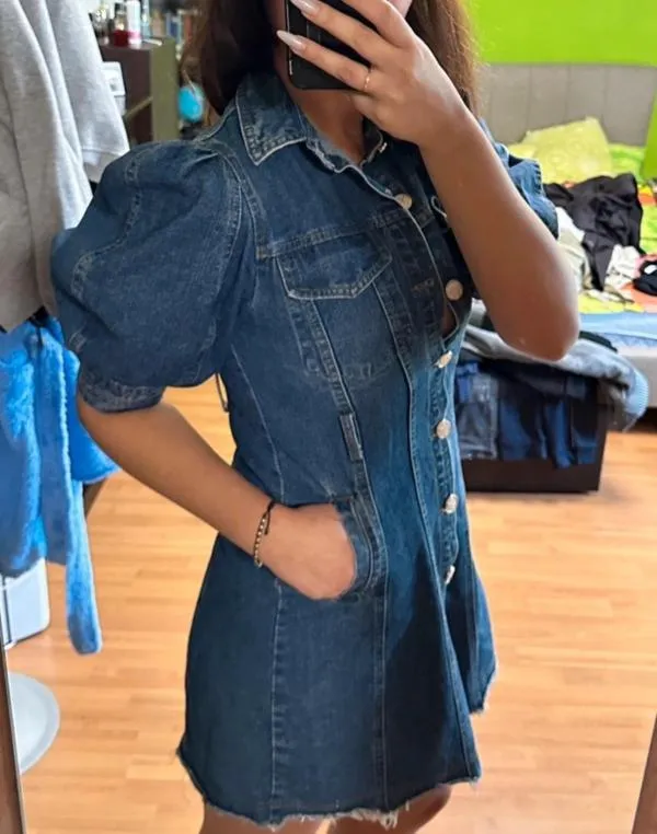 Rochie din denim Dalis Shop EU 38 | Albastru, Mini - Image 2