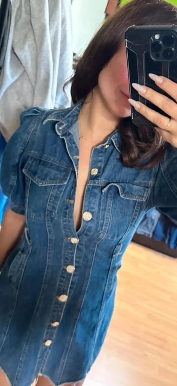 Rochie din denim Dalis Shop EU 38 | Albastru, Mini - Image 3