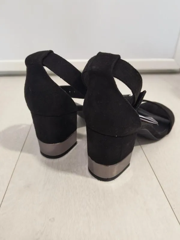 Sandale cu toc Bershka EU 40 | Negru - Image 3