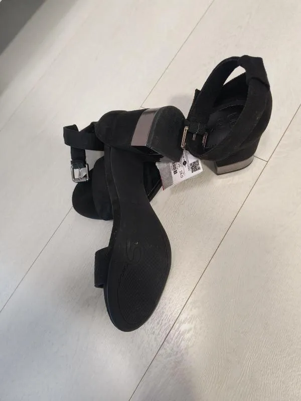 Sandale cu toc Bershka EU 40 | Negru - Image 5