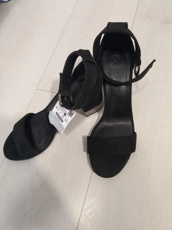 Sandale cu toc Bershka EU 40 | Negru - Image 6