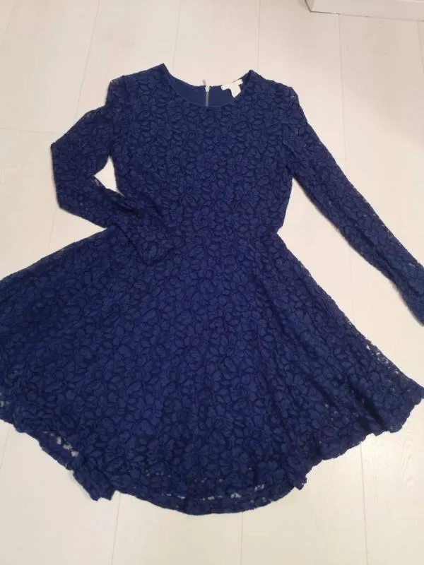 Rochie casual H&M EU 38 | Albastru, Midi, Mânecă lungă - Image 3