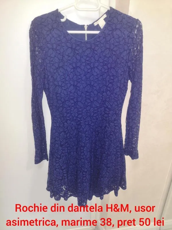 Rochie casual H&M EU 38 | Albastru, Midi, Mânecă lungă - Image 8