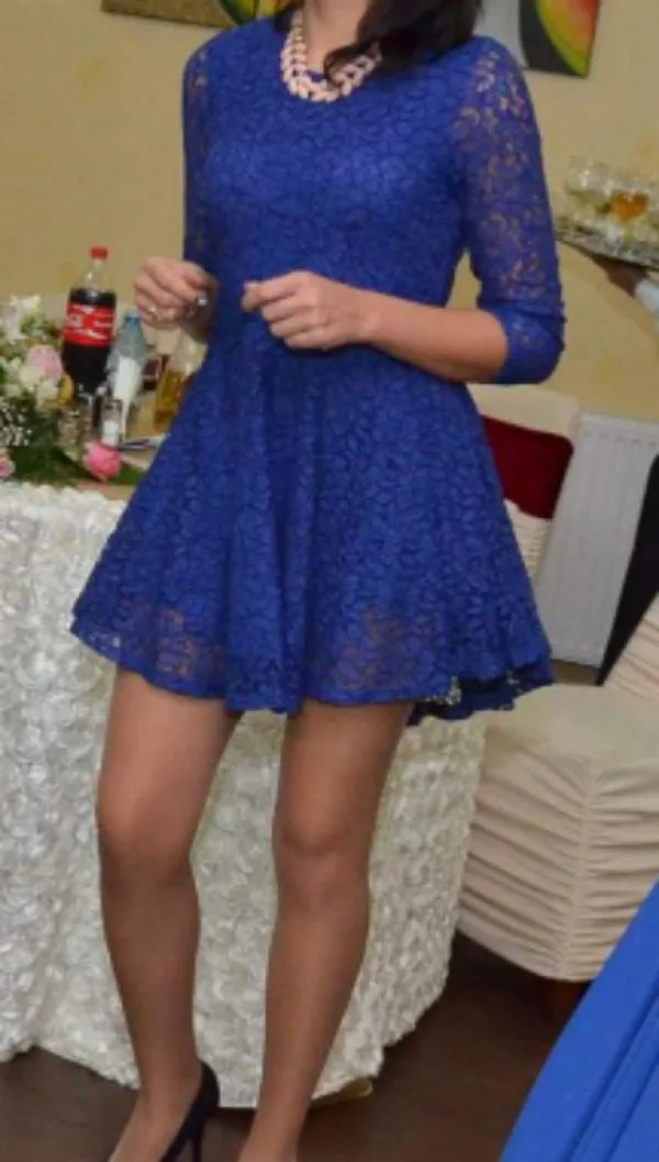 Rochie casual H&M EU 38 | Albastru, Midi, Mânecă lungă - Image 7