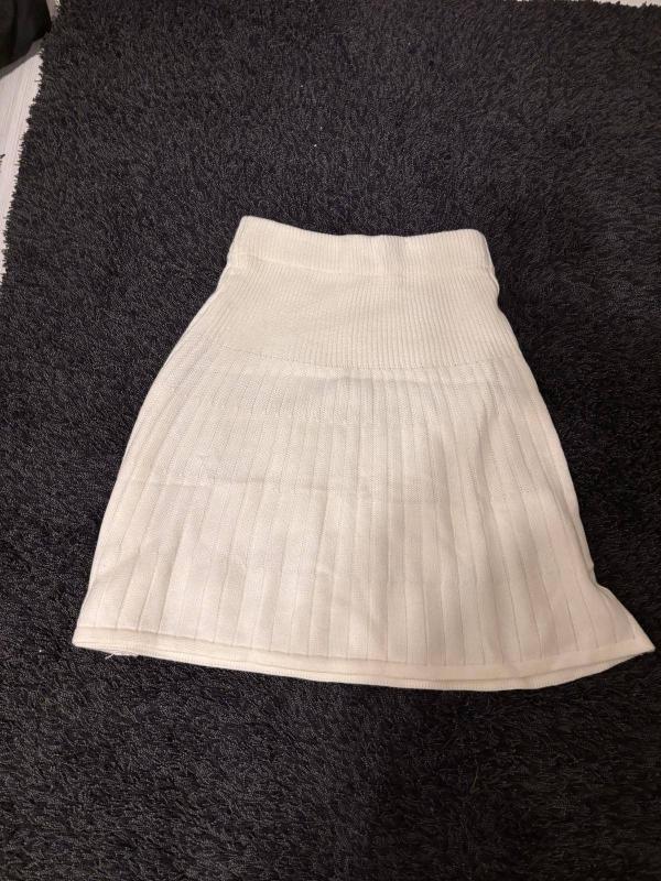 Fustă cloș Shein EU 40 | Alb, Midi, Talie înaltă, Cloș fit - Image 2