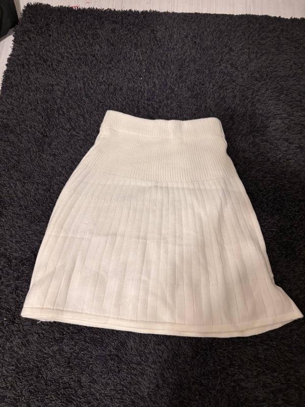 Fustă cloș Shein EU 40 | Alb, Midi, Talie înaltă, Cloș fit - Image 3