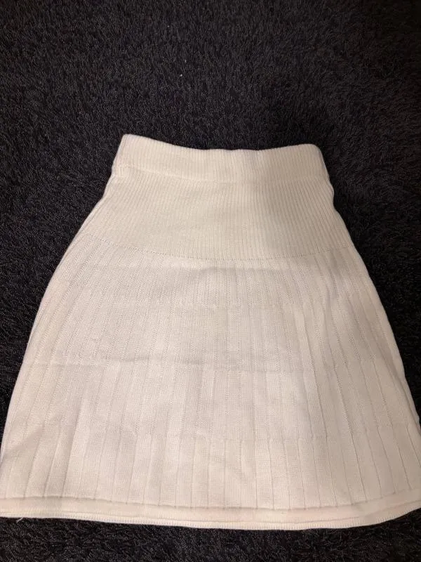 Fustă cloș Shein EU 40 | Alb, Midi, Talie înaltă, Cloș fit - Image 4
