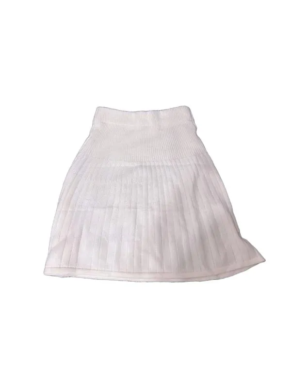 Fustă cloș Shein EU 40 | Alb, Midi, Talie înaltă, Cloș fit