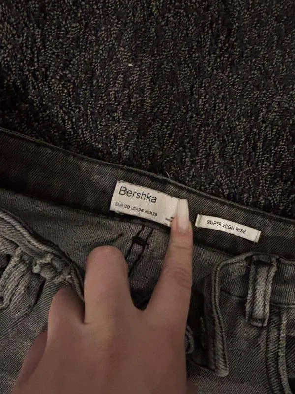 Blugi Bershka EU 38 | Negru, Lungi, Talie înaltă - Image 5