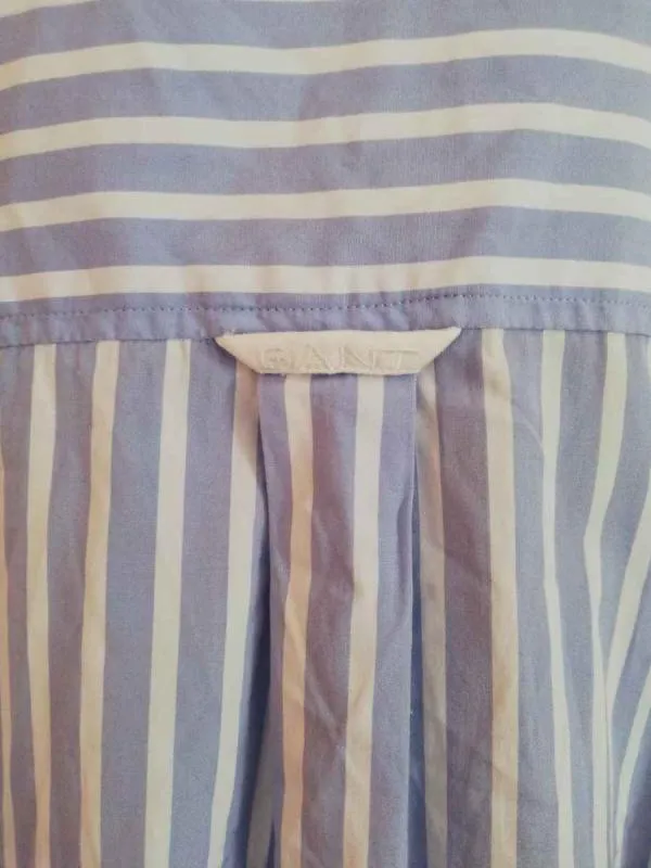 Cămașă cu dungi Gant L | Bleu, Mânecă lungă, Dungi, Bumbac - Image 6