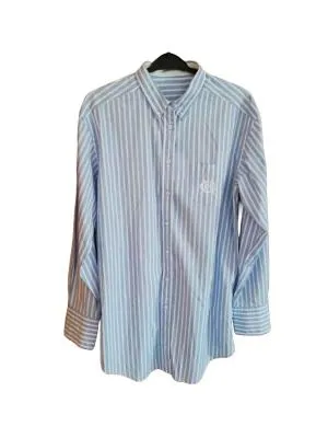 Cămașă cu dungi Gant L | Bleu, Mânecă lungă, Dungi, Bumbac
