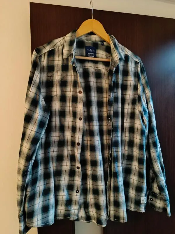 Cămașă cu carouri Tom Tailor XL | Verde, Mânecă lungă, Carouri, Bumbac - Image 2