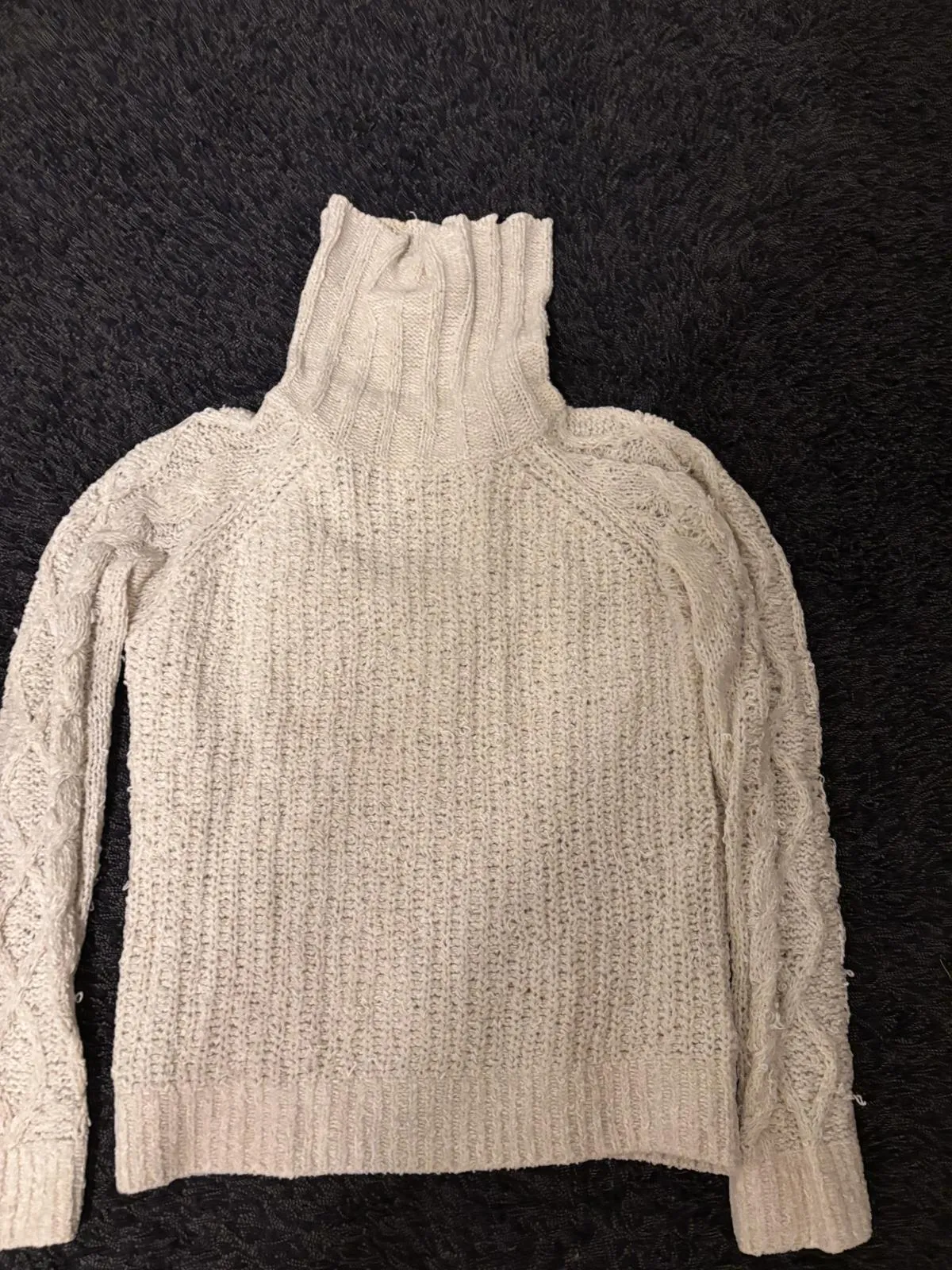Pulover cu guler înalt Q S EU 38 | Crem, Normal, Mânecă lungă, Regular fit - Image 3