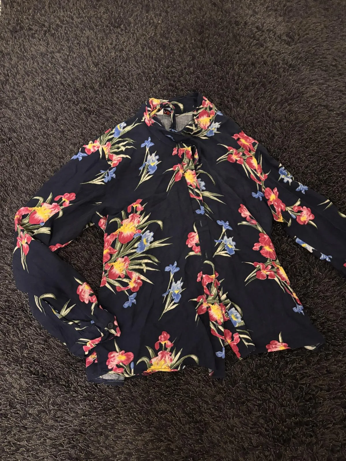 Cămașă JAGGA EU 38 | Bleumarin, Normal, Mânecă lungă, Floral & Tropical - Image 3