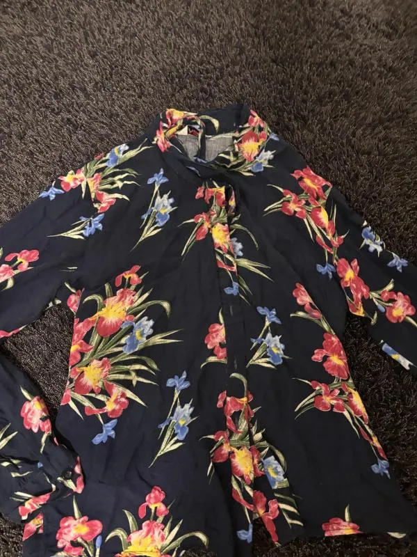 Cămașă JAGGA EU 38 | Bleumarin, Normal, Mânecă lungă, Floral & Tropical - Image 4
