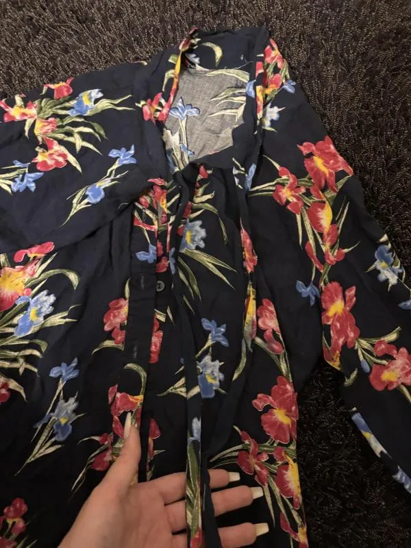 Cămașă JAGGA EU 38 | Bleumarin, Normal, Mânecă lungă, Floral & Tropical - Image 5