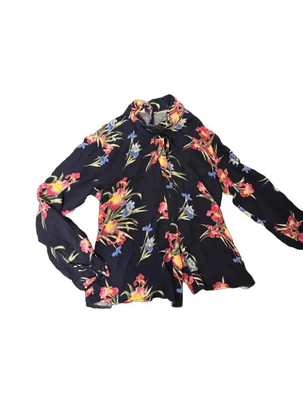 Cămașă JAGGA EU 38 | Bleumarin, Normal, Mânecă lungă, Floral & Tropical