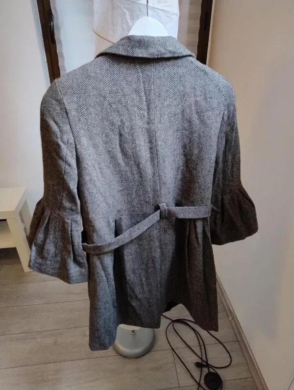 Palton din lână Ayette EU 36 | Gri, Fără glugă, Lână - Image 5