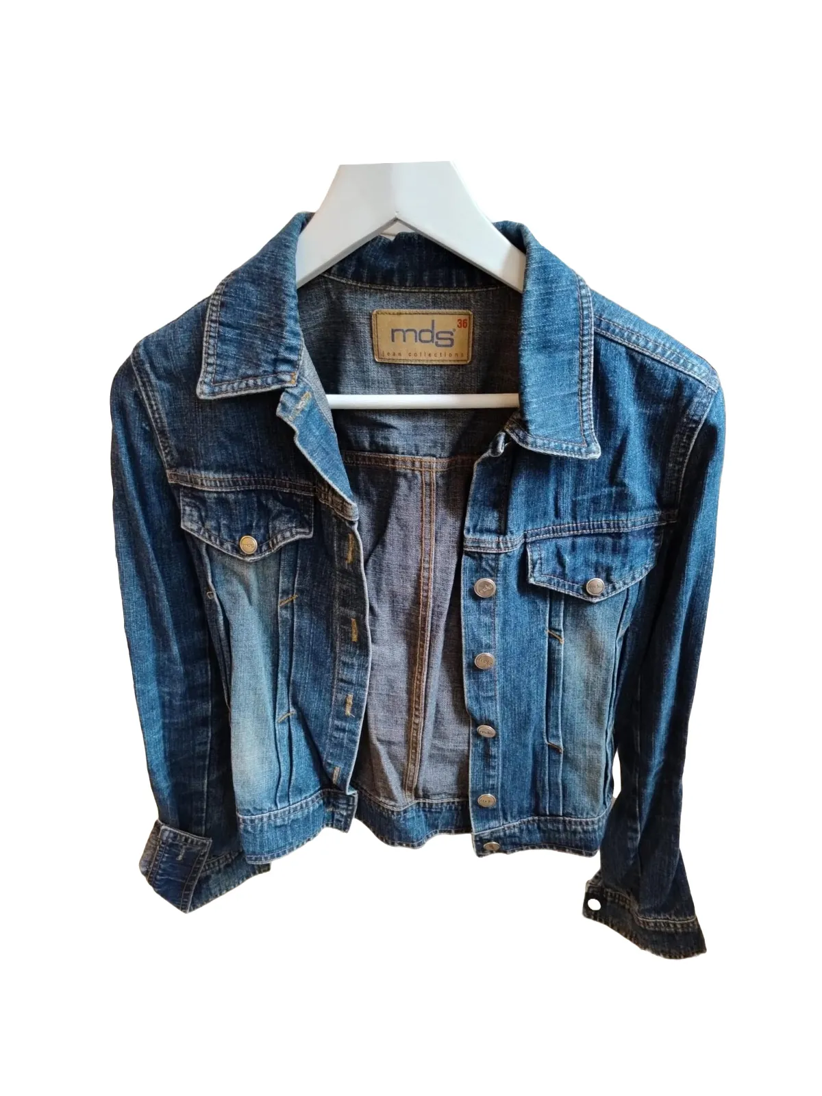 Geacă din denim mds EU 36 | Bleumarin, Fără glugă, Denim