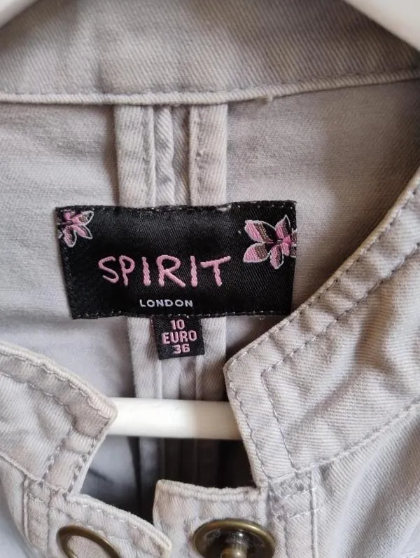 Geacă din denim Spirit London EU 36 | Gri, Fără glugă, Bumbac - Image 3