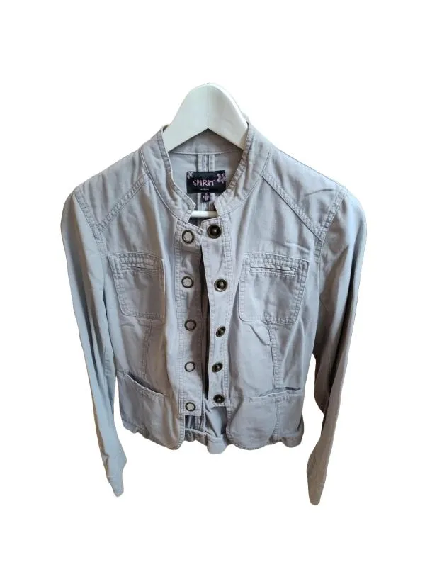 Geacă din denim Spirit London EU 36 | Gri, Fără glugă, Bumbac