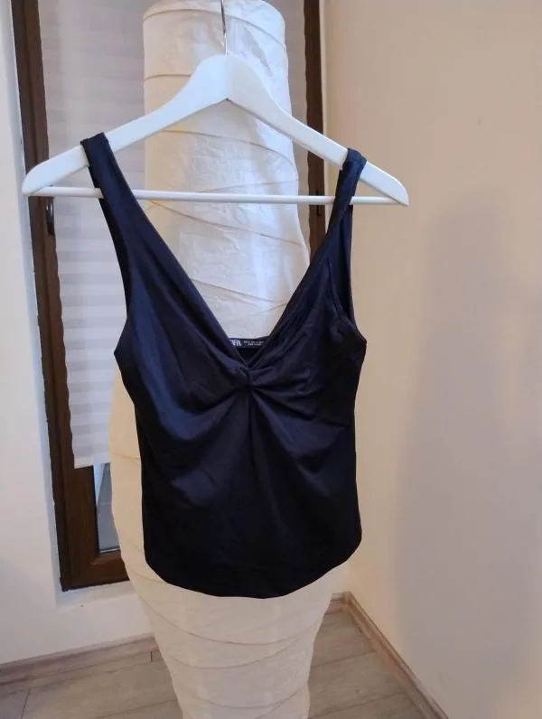 Maiou Zara EU 36 | Negru, Normal, Bretele subțiri, Elastan - Image 5