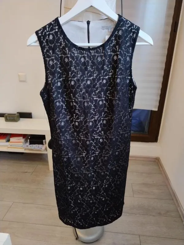 Rochie de seară Etam L | Negru, Midi, Fără mâneci, Dantelă - Image 2