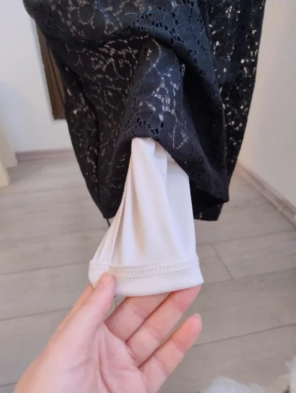 Rochie de seară Etam L | Negru, Midi, Fără mâneci, Dantelă - Image 5