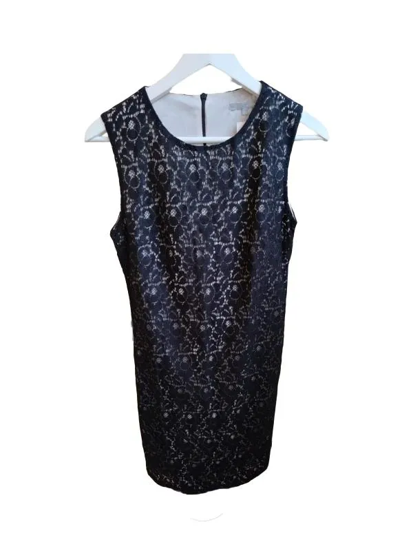 Rochie de seară Etam L | Negru, Midi, Fără mâneci, Dantelă