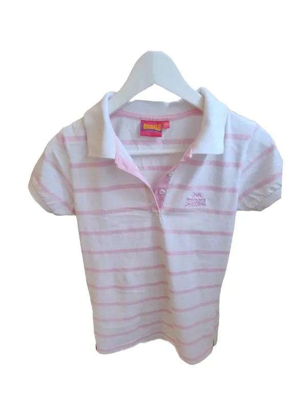 Tricou polo Lonsdale EU 38 | Roz, Normal, Mânecă scurtă, Dungi, Bumbac