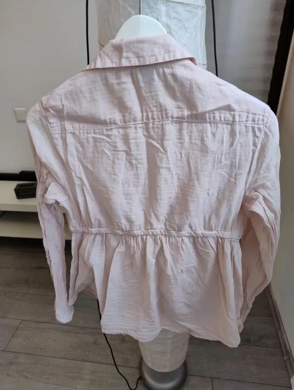 Cămașă Zara EU 36 | Roz, Normal, Mânecă lungă, Bumbac - Image 4
