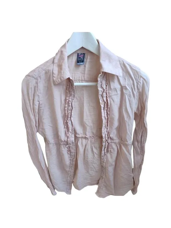 Cămașă Zara EU 36 | Roz, Normal, Mânecă lungă, Bumbac