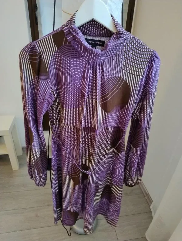 Rochie de vară Jennyfer EU 38 | Mov, Midi, Mânecă lungă, Abstract & Color Block, Poliester - Image 2
