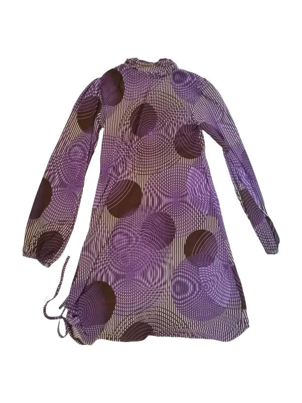 Rochie de vară Jennyfer EU 38 | Mov, Midi, Mânecă lungă, Abstract & Color Block, Poliester