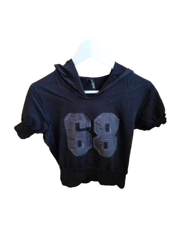 Tricou Stradivarius EU 38 | Negru, Normal, Mânecă scurtă, Bumbac