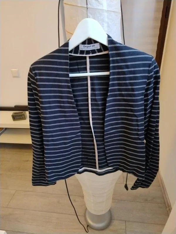Sacou Depot 96 EU 36 | Negru, Normal, Mânecă lungă, Dungi, Bumbac - Image 2