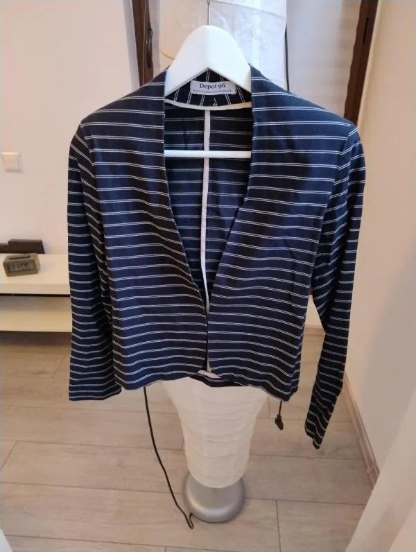 Sacou Depot 96 EU 36 | Negru, Normal, Mânecă lungă, Dungi, Bumbac - Image 7