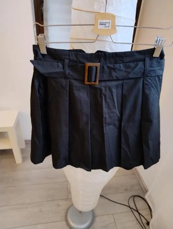 Fustă plisată River Island EU 38 | Negru, Mini, Plisată fit, Pliuri, Bumbac - Image 5