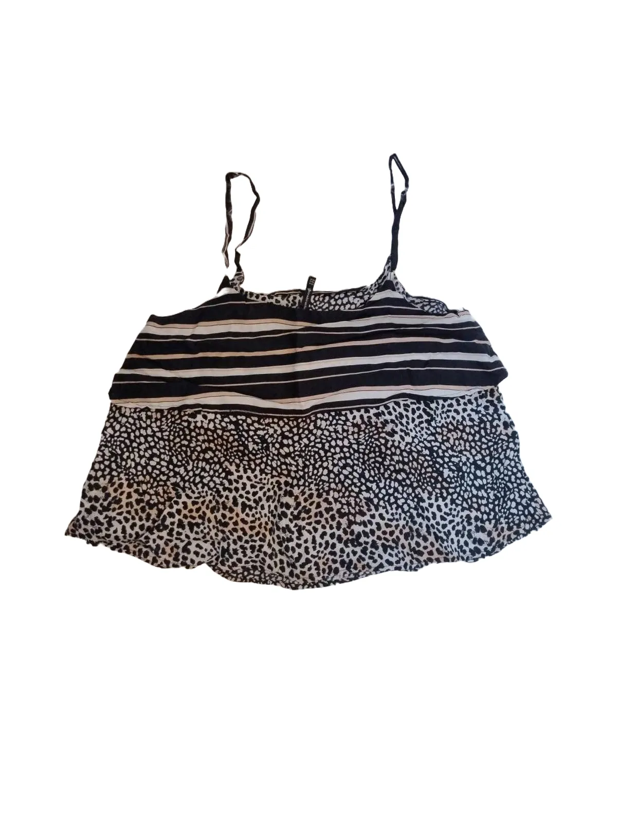 Maiou Stradivarius EU 38 | Multicolor, Normal, Bretele subțiri, Animal print, Bumbac