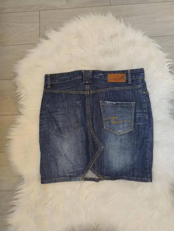 Fustă din denim Cross Jeans EU 36 | Bleumarin, Mini, Bumbac - Image 3