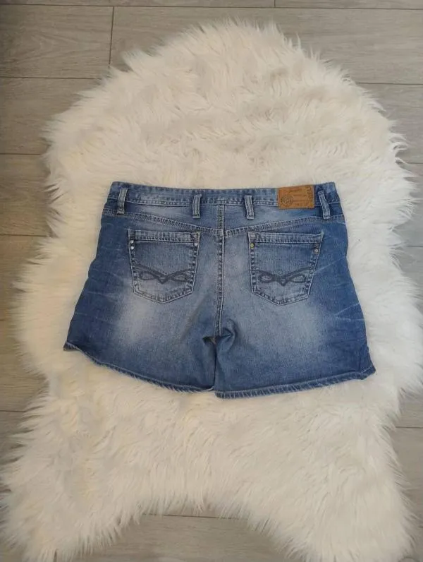 Blugi Jennyfer EU 38 | Albastru, Scurți, Talie medie, Denim - Image 4