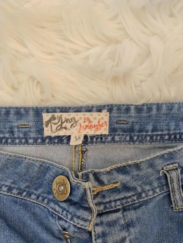 Blugi Jennyfer EU 38 | Albastru, Scurți, Talie medie, Denim - Image 5