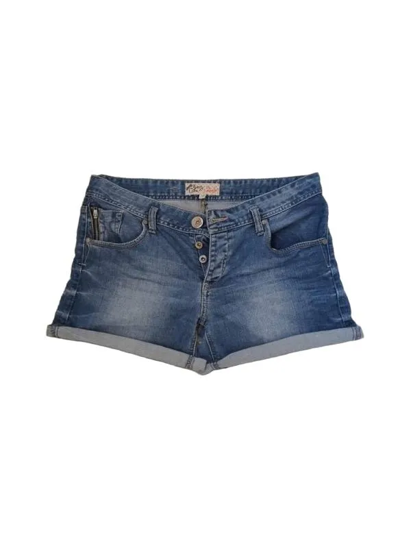 Blugi Jennyfer EU 38 | Albastru, Scurți, Talie medie, Denim