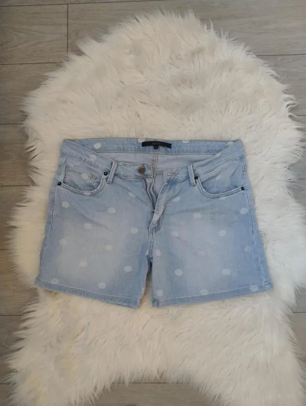 Blugi Minimum EU 38 | Bleu, Scurți, Talie medie, Buline & Imprimeuri mici, Denim - Image 4